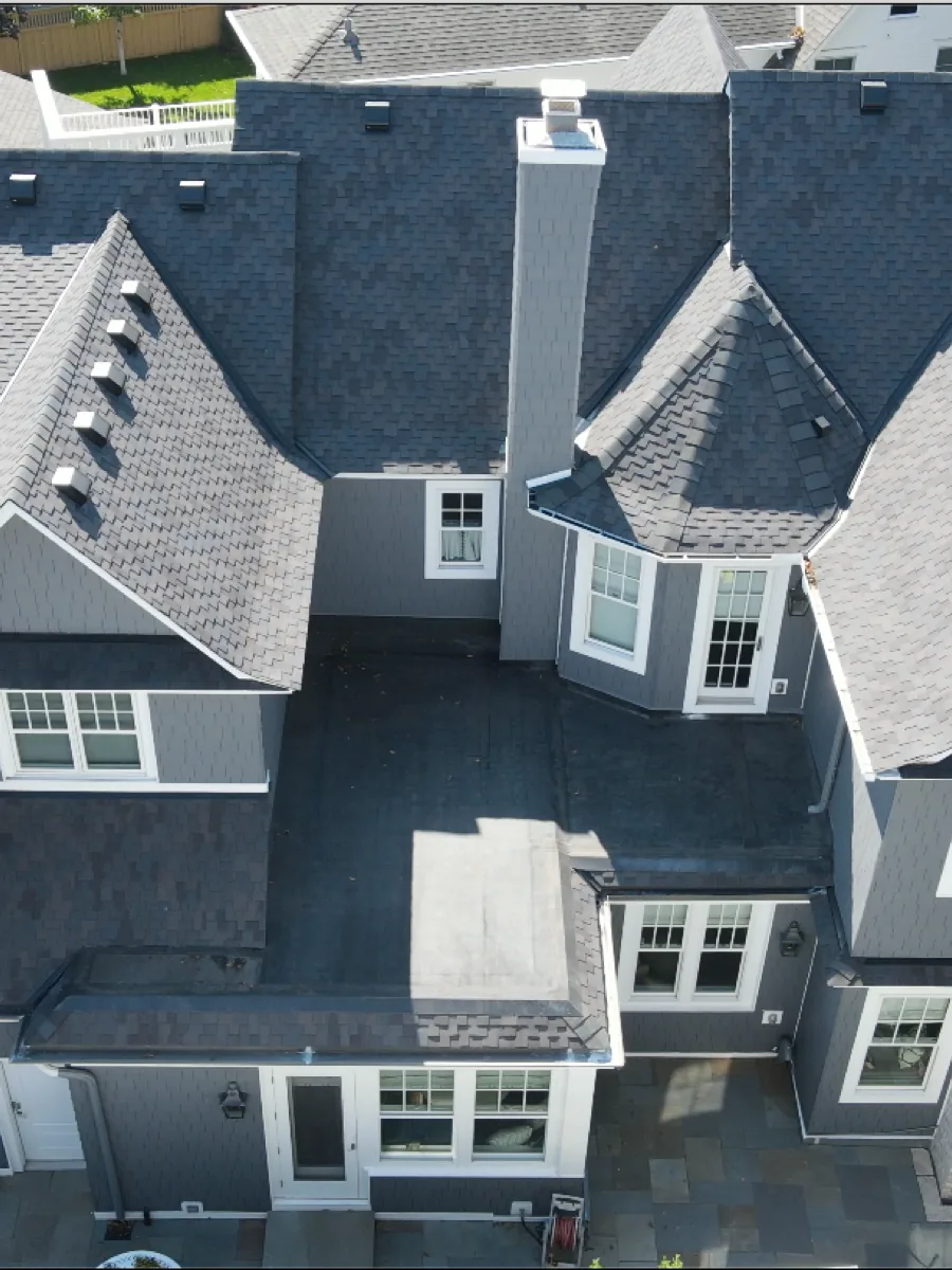 Architectural shingle roof aerial on a Twin Cities home