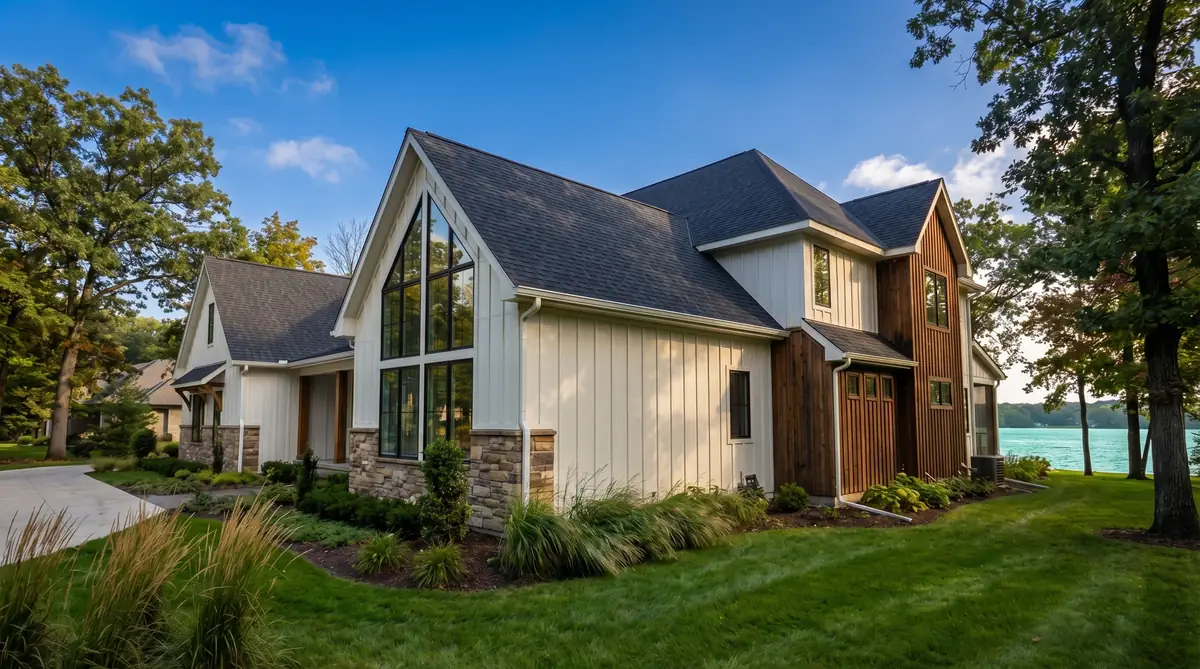 Same home with a watertight exterior after Les Jones Roofing leak repair